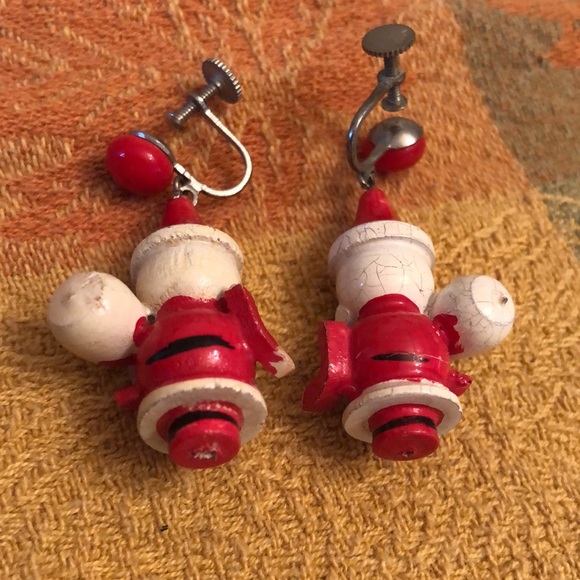 Vintage Christmas Santa Claus-screw on back earrings - Picture 13 of 13